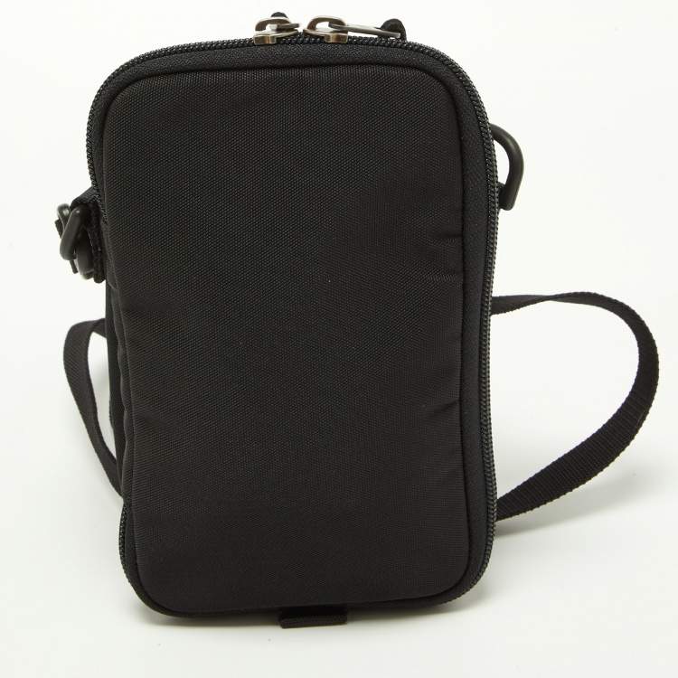Pre Owned Balenciaga Black Nylon Explorer Messenger Bag