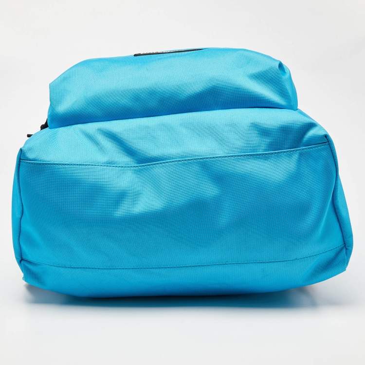Pre Owned Balenciaga Blue Nylon Explorer Logo Backpack