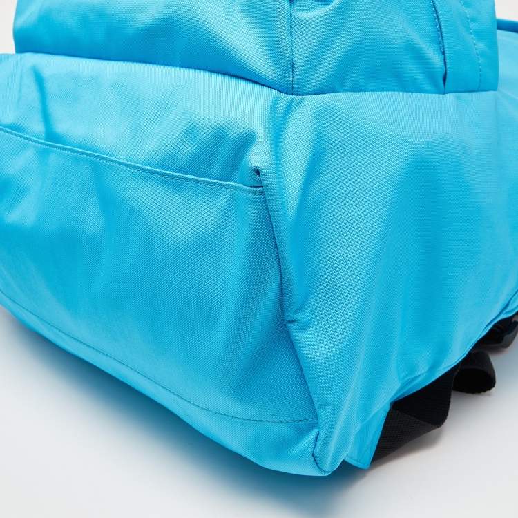 Pre Owned Balenciaga Blue Nylon Explorer Logo Backpack
