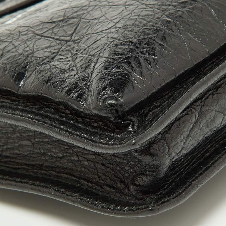 Pre Owned Balenciaga Black Leather Explorer Pouch Crossbody Bag