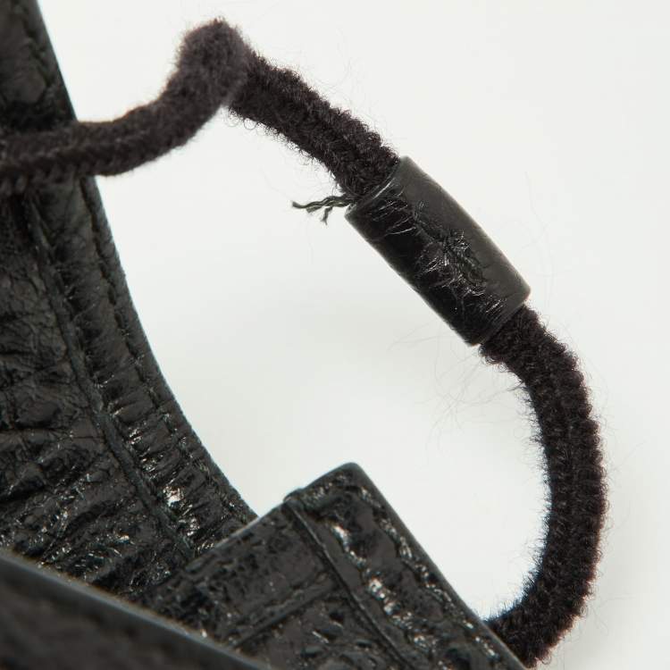 Pre Owned Balenciaga Black Leather Explorer Pouch Crossbody Bag