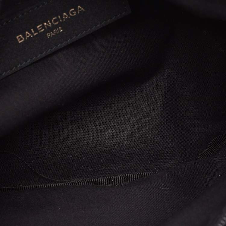 Pre Owned Balenciaga Black Nylon Logo Explorer Belt Bag
