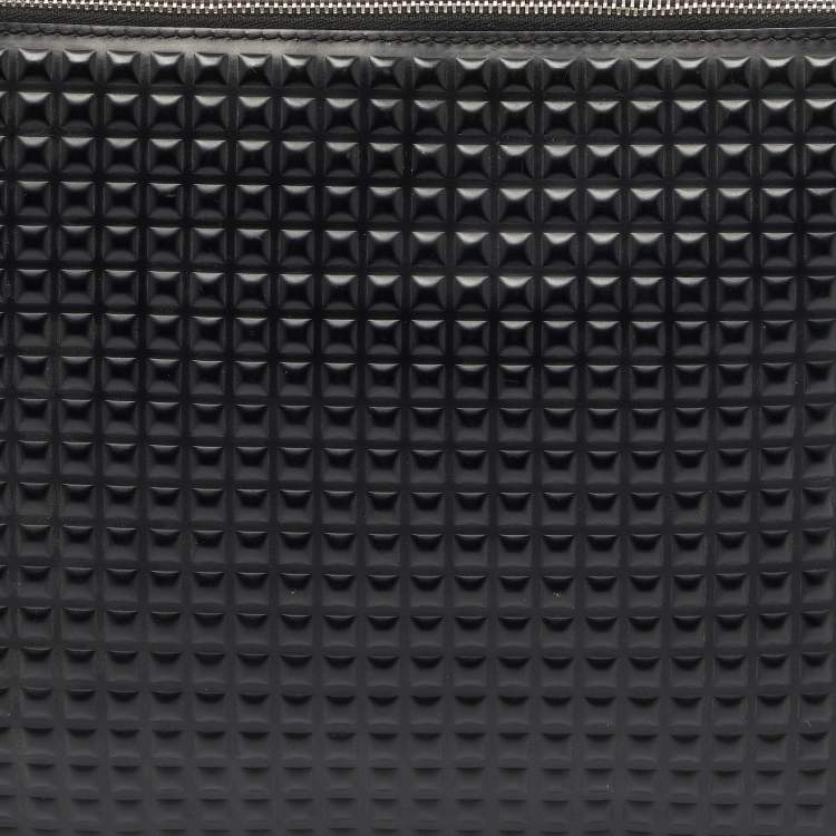 Pre Owned Balenciaga Black Leather Zip Pouch