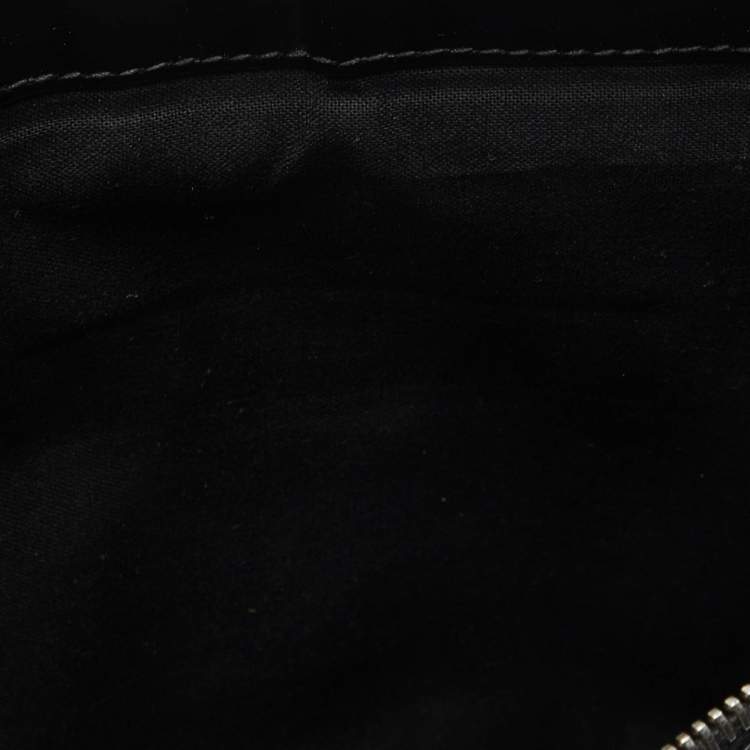 Pre Owned Balenciaga Black Leather Zip Pouch