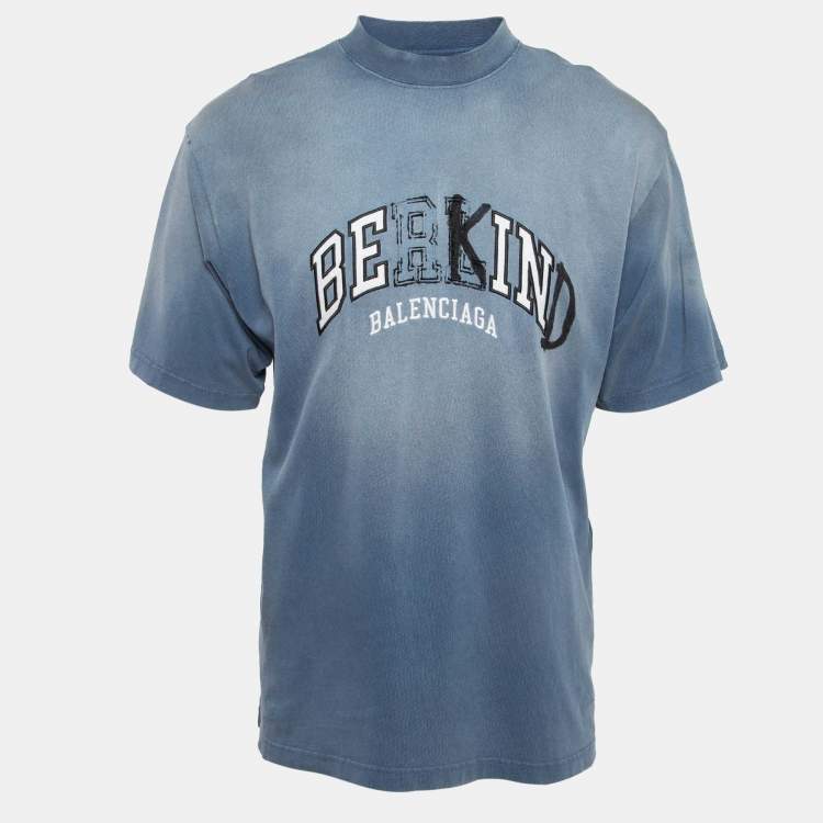 【着後レビューで 送料無料】 Kind Be Blue Balenciaga Faded TLC | Balenciaga XS T-Shirt Cotton トップス