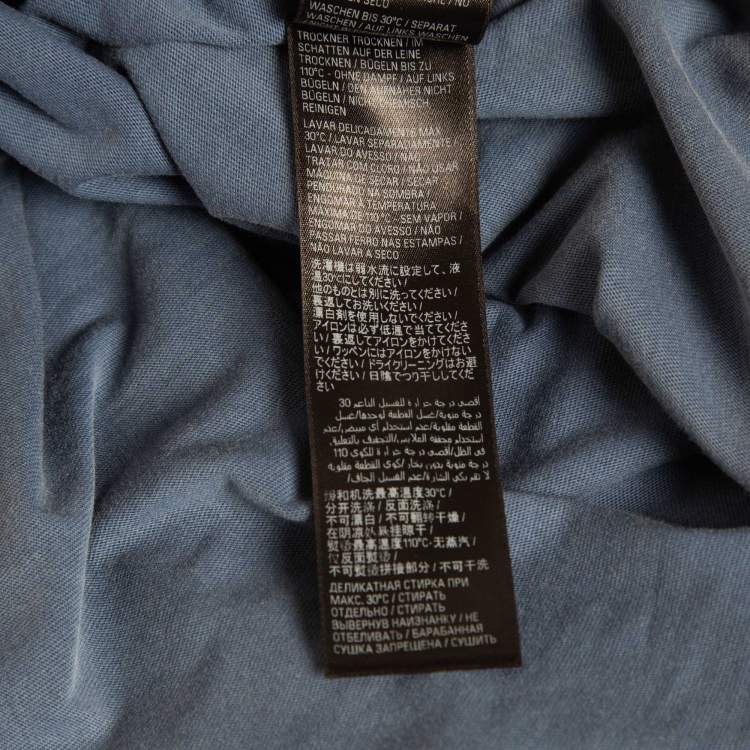Pre Owned Balenciaga Blue Be Kind Faded Cotton T-Shirt XS