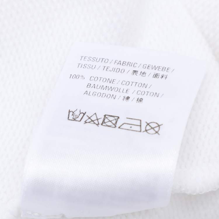 Pre Owned Balenciaga White Cotton Knit Logo Hoodie S