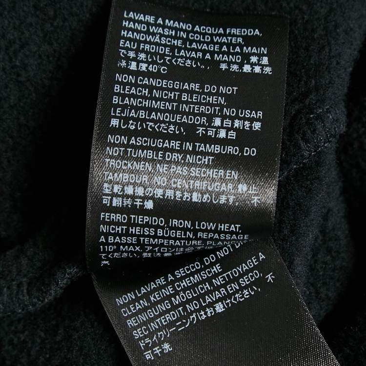 Pre Owned Balenciaga Black Nasa Applique Cotton Knit Hoodie XS