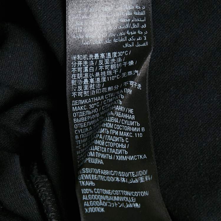 Pre Owned Balenciaga Black Logo Print Jersey Oversized T-Shirt S