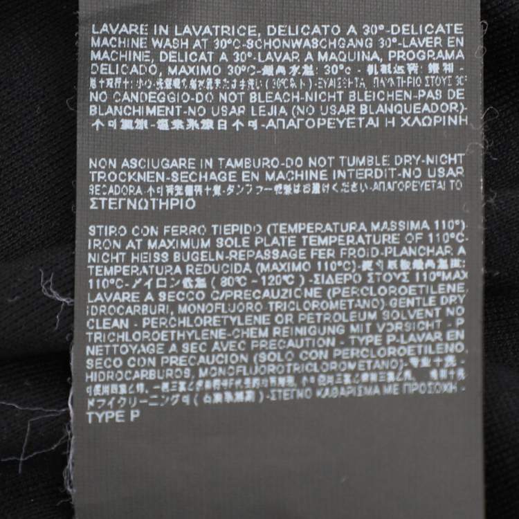 Pre Owned Balenciaga Black/Grey Cotton T-Shirt XL