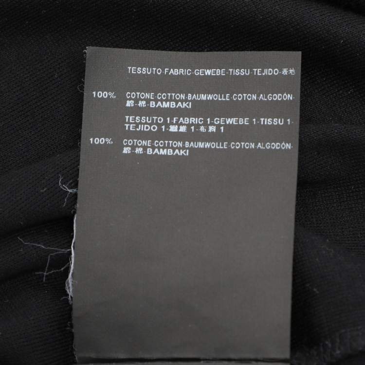 Pre Owned Balenciaga Black/Grey Cotton T-Shirt XL