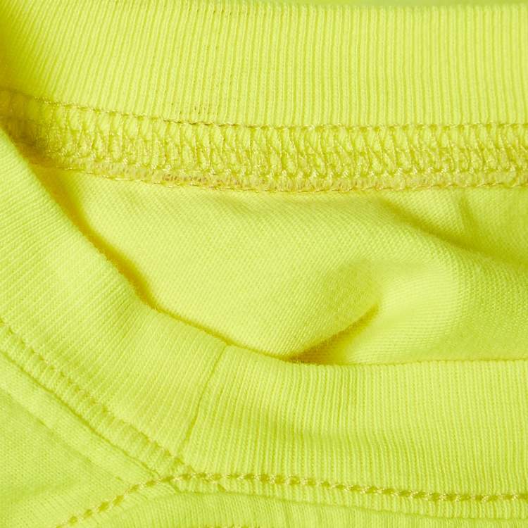 Pre Owned Balenciaga Neon Yellow Jersey The Power Of Dreams T-Shirt S