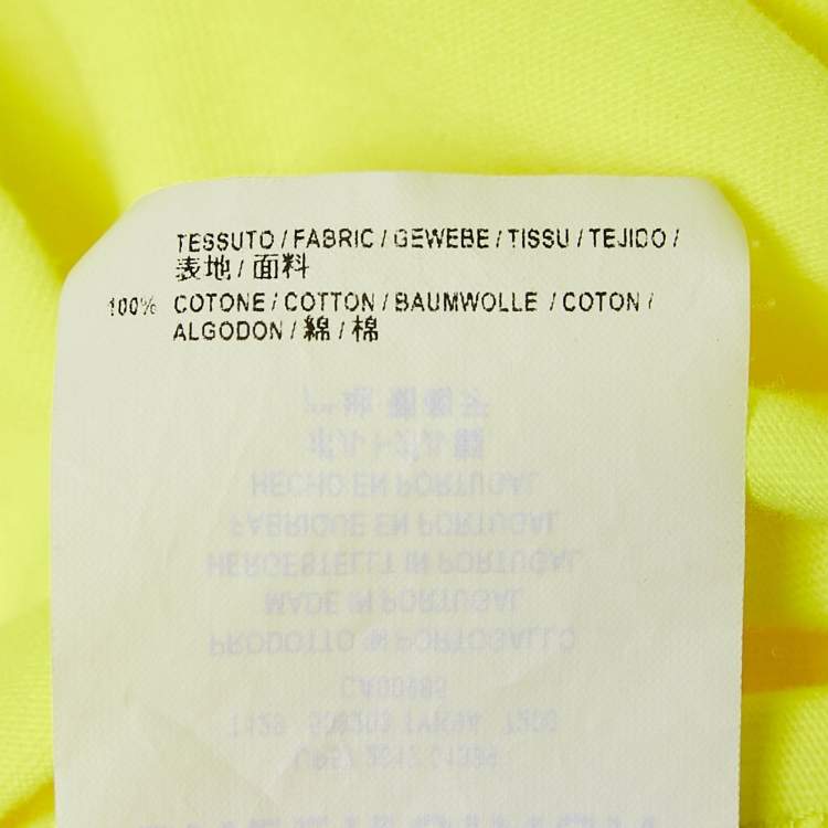 Pre Owned Balenciaga Neon Yellow Jersey The Power Of Dreams T-Shirt S