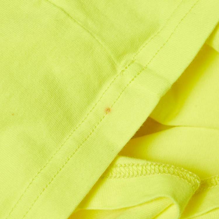 Pre Owned Balenciaga Neon Yellow Jersey The Power Of Dreams T-Shirt S