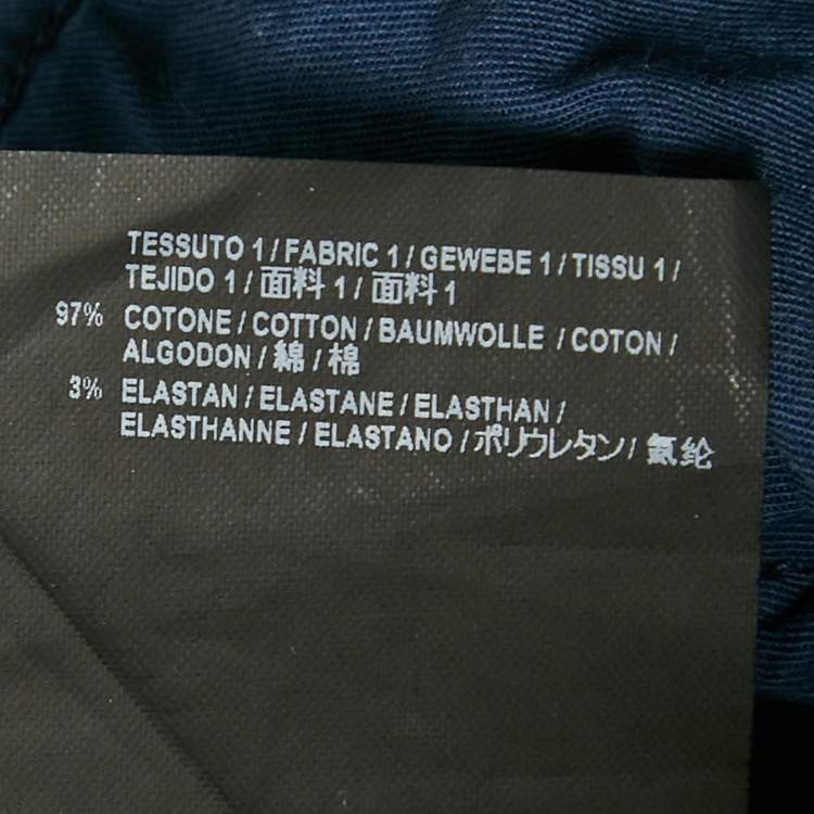 Pre Owned Balenciaga Blue Cotton Gabardine Pants L