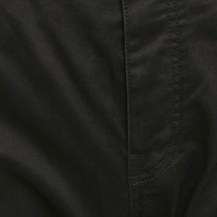 Pre Owned Balenciaga Black Gabardine Cotton Pants L