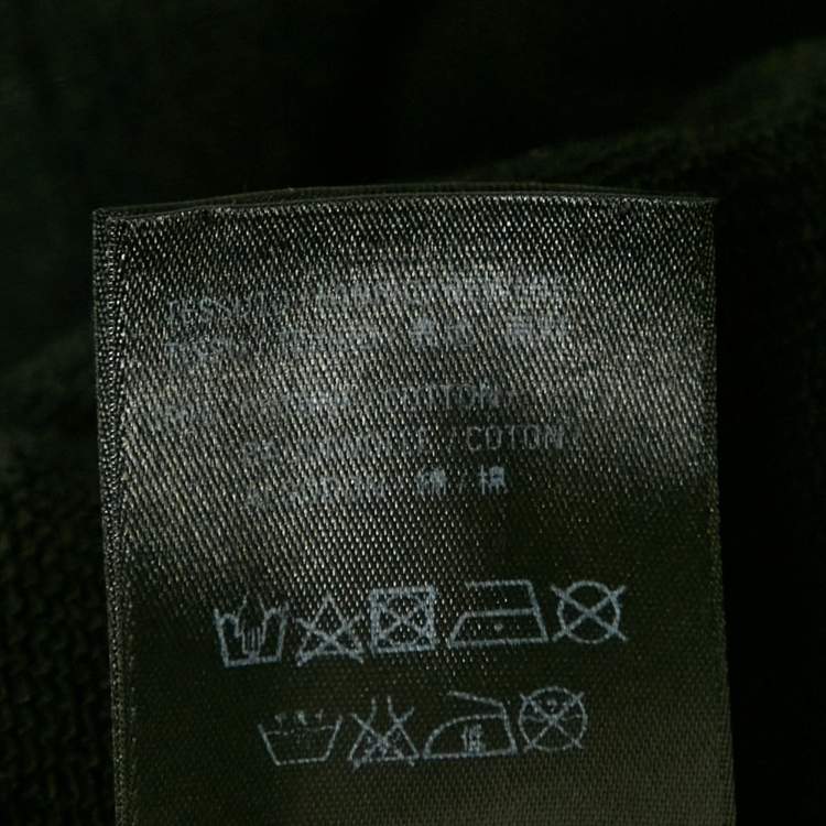 Pre Owned Balenciaga Black Logo Print Cotton Knit Oversized Hoodie S