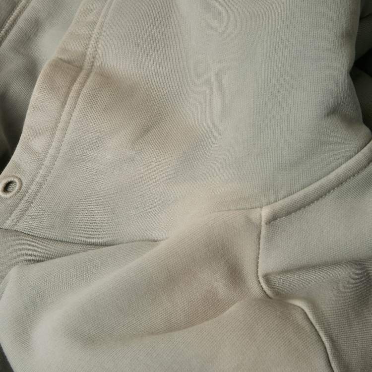 Pre Owned Balenciaga Grey Logo Embroidered Cotton Hoodie M