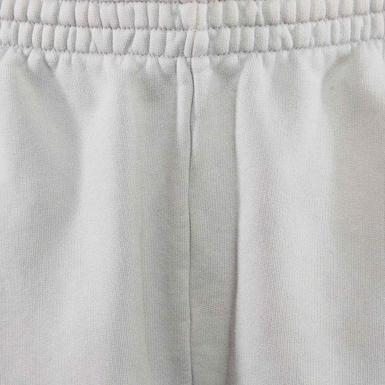 Pre Owned Balenciaga Grey Logo Embroidered Cotton Knit Sweat Shorts S