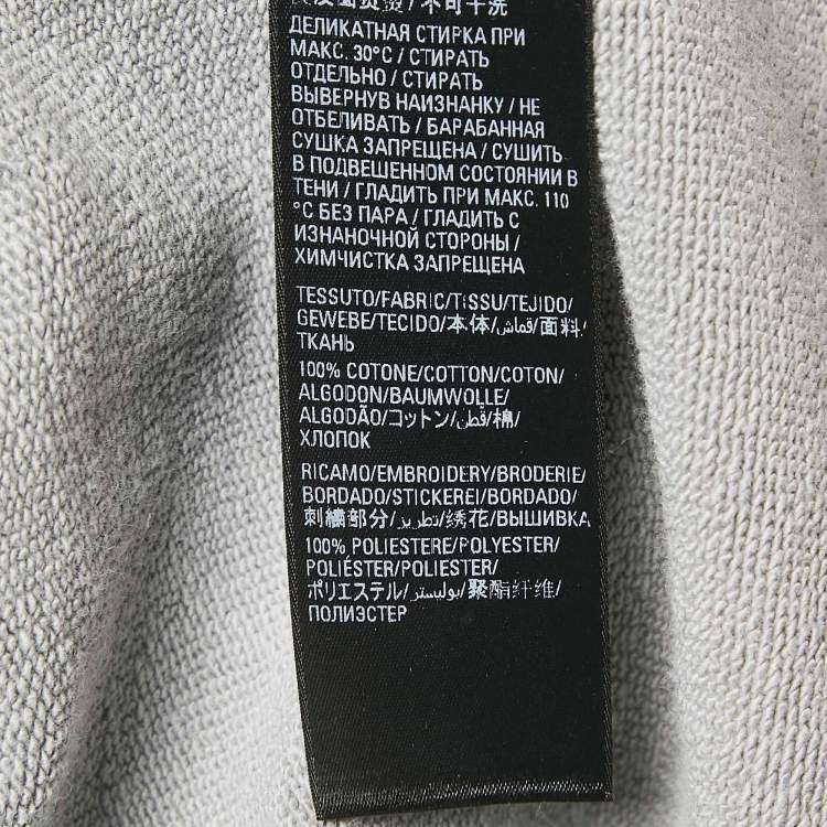 Pre Owned Balenciaga Grey Logo Embroidered Cotton Knit Sweat Shorts S