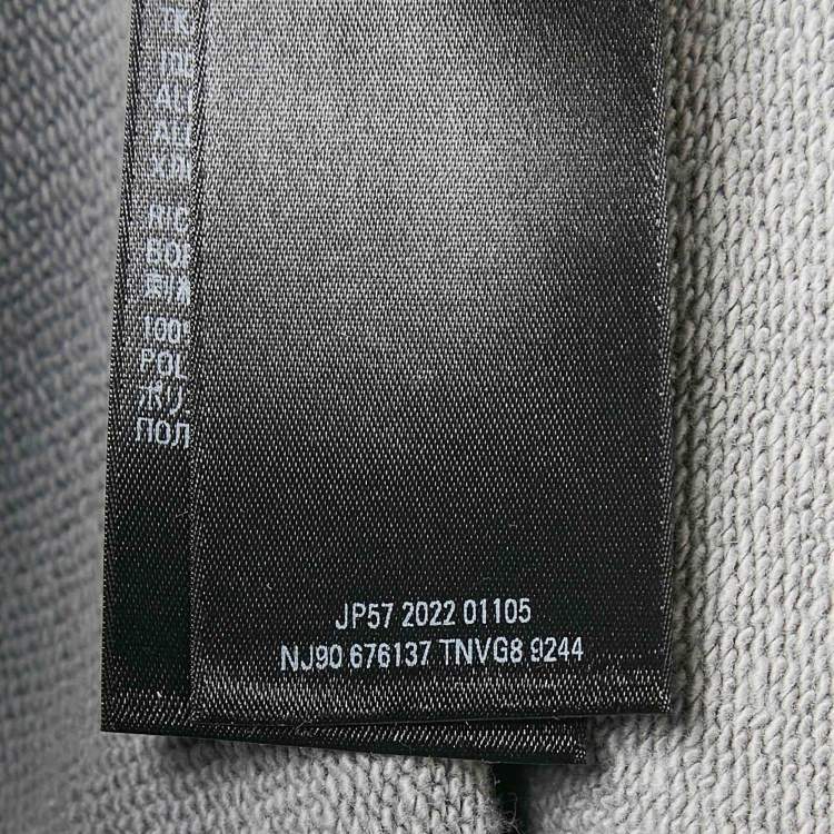 Pre Owned Balenciaga Grey Logo Embroidered Cotton Knit Sweat Shorts S
