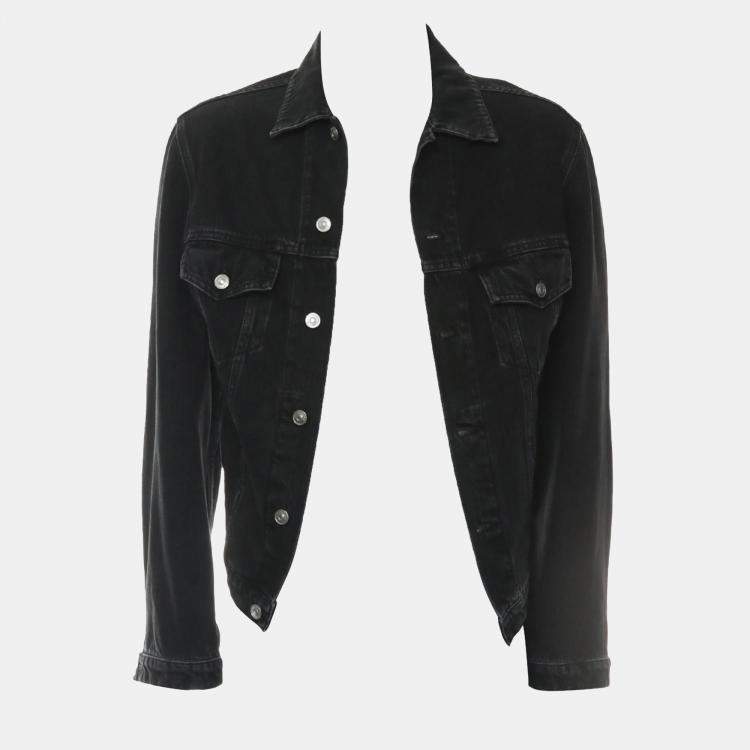 Pre Owned Balenciaga Black Cotton Denim Jacket IT Women 44