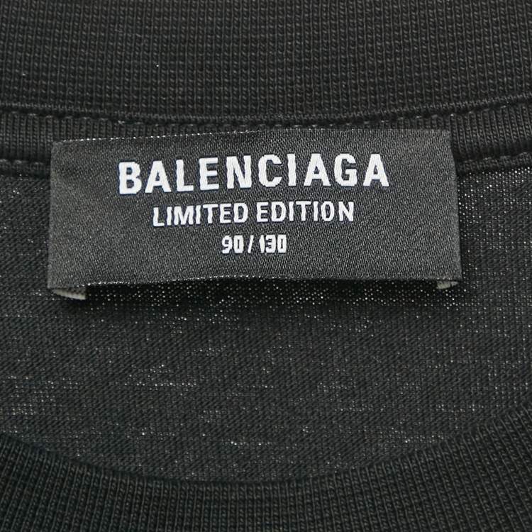 Pre Owned Balenciaga Limited Edition Black Dubai Print Jersey Crewneck T-Shirt M