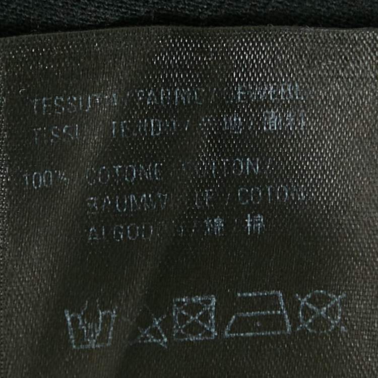 Pre Owned Balenciaga Black Logo Print Crew Neck Oversized T-Shirt XS