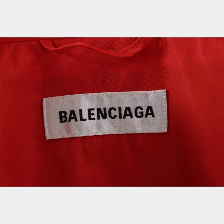 Pre Owned Balenciaga Colorblock Logo Windbreaker Jacket EU 34