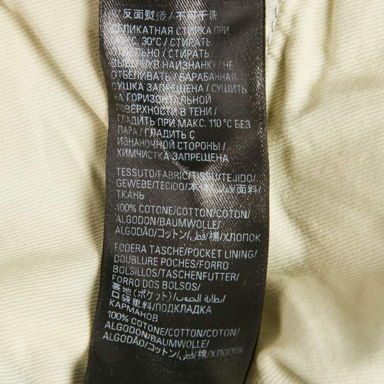Pre Owned Balenciaga Unisex Blue Logo Over All Faded Denim Straight Leg Jeans S Waist 30"