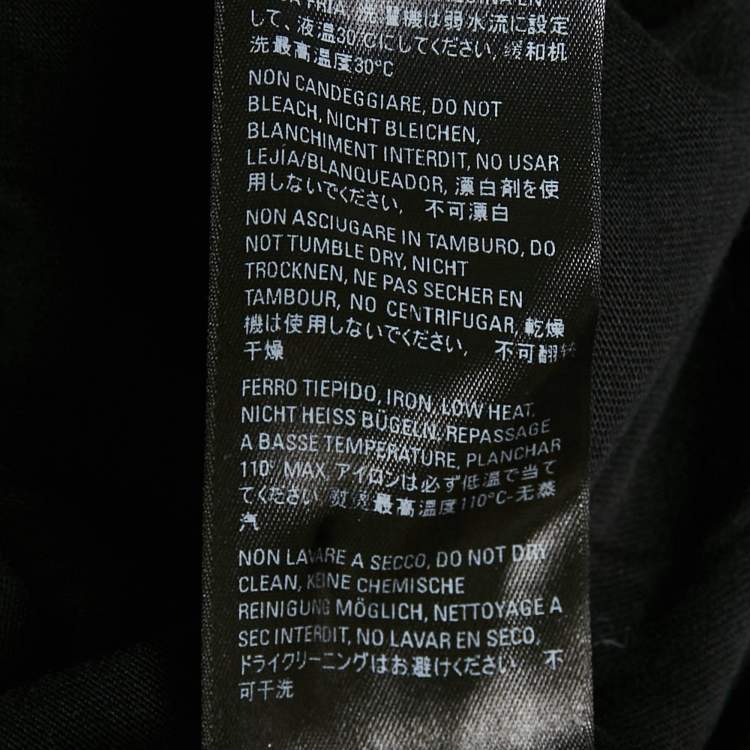 مملوكة مسبقًا Balenciaga Unifit Black Logo Print Distressed Cotton Knit Hoodie XS