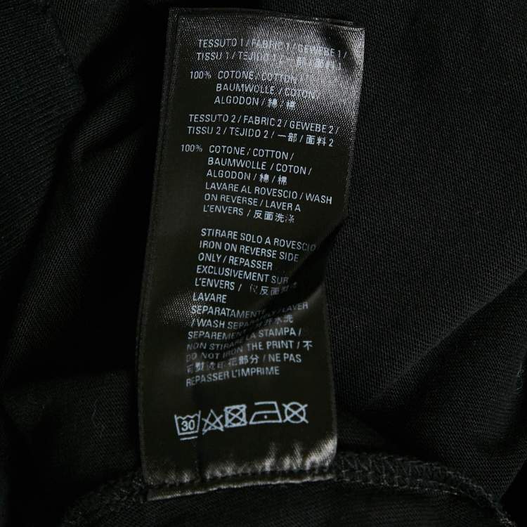 مملوكة مسبقًا Balenciaga Unifit Black Logo Print Distressed Cotton Knit Hoodie XS