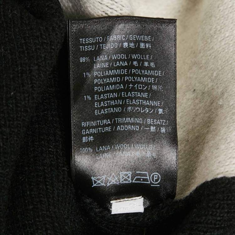 Pre Owned Balenciaga Black Athletes Rib Knit Crew Neck Sweatshirt XS