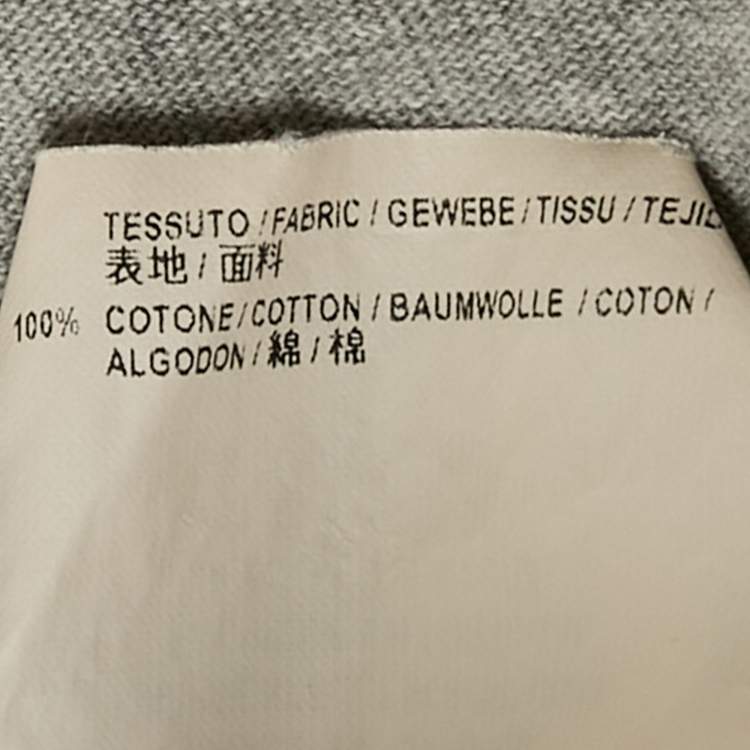 Pre Owned Balenciaga Grey Campaign Logo Print Jersey T-Shirt XS