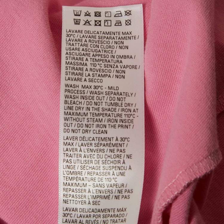 Pre Owned Balenciaga Unisex Pink Jersey Paris Soccer Oversized T-shirt L