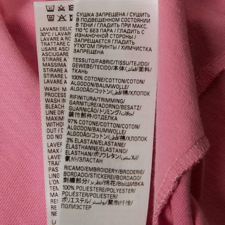 Pre Owned Balenciaga Unisex Pink Jersey Paris Soccer Oversized T-shirt L
