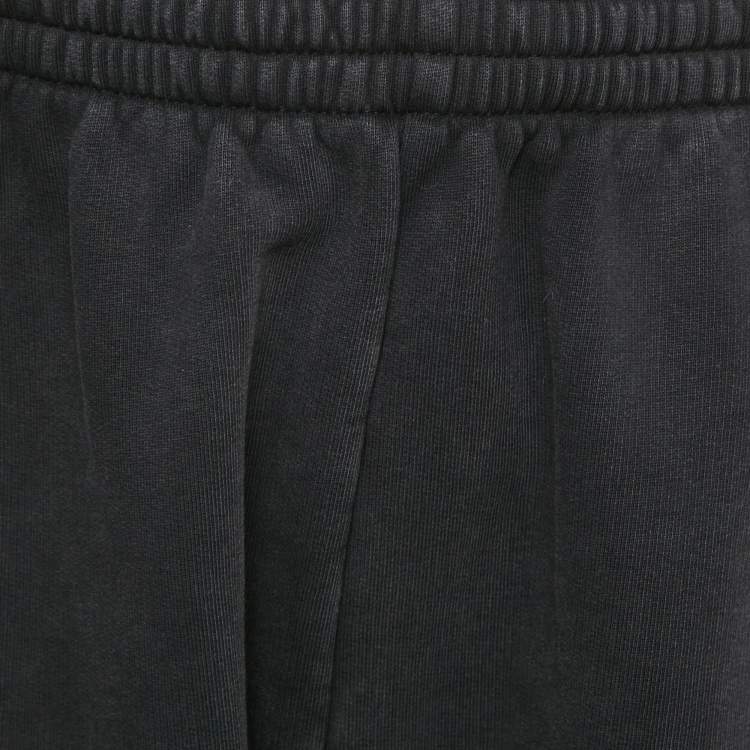 Pre Owned Balenciaga Black Cotton Knit Logo printed Shorts M