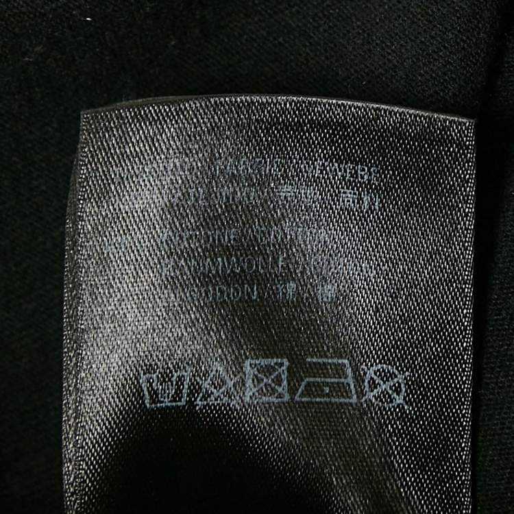Pre Owned Balenciaga Black Logo Print Jersey T-Shirt M