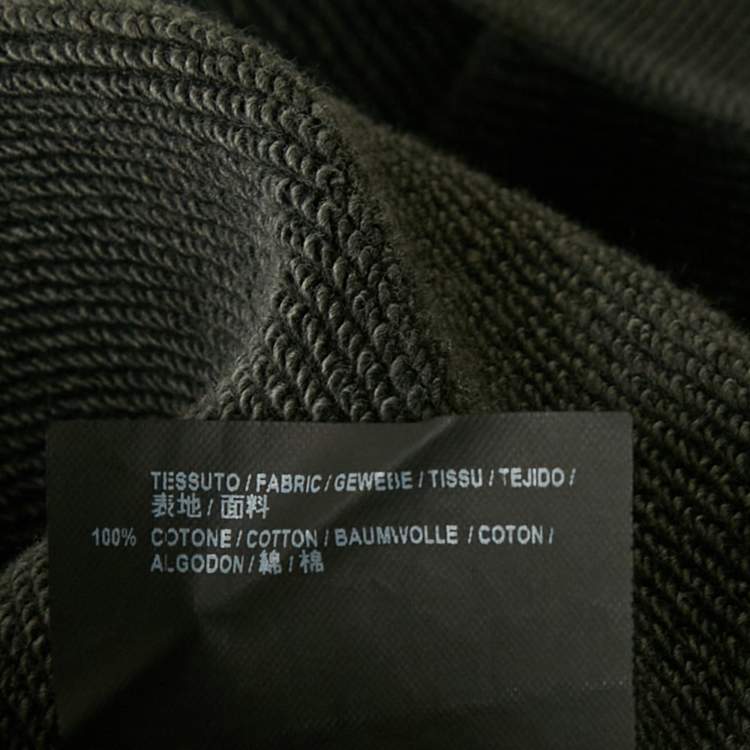 Pre Owned Balenciaga Grey Cotton Pocket Detail Oversized Hoodie S