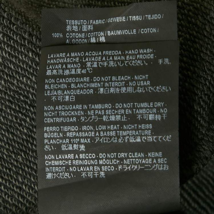 Pre Owned Balenciaga Grey Cotton Pocket Detail Oversized Hoodie S