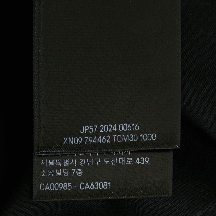 Pre Owned Balenciaga Unisex Black Cotton Gabardine Oversized Shirt XXS