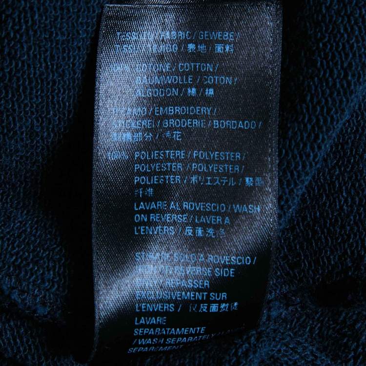 Pre Owned Balenciaga Unifit Navy Blue Cotton Knit Campaign Distressed Shorts M