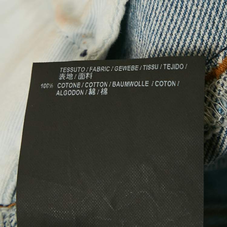 Pre Owned Balenciaga Blue Faded Blue Denim Shorts M Waist 31"