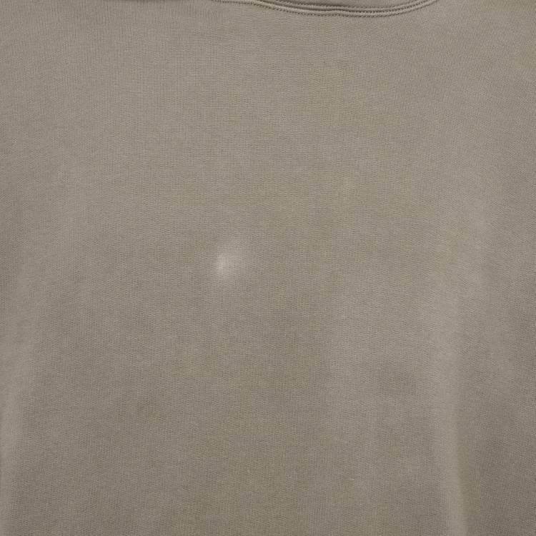 Pre Owned Balenciaga Grade-Robe Grey Printed Cotton Oversized Hoodie L