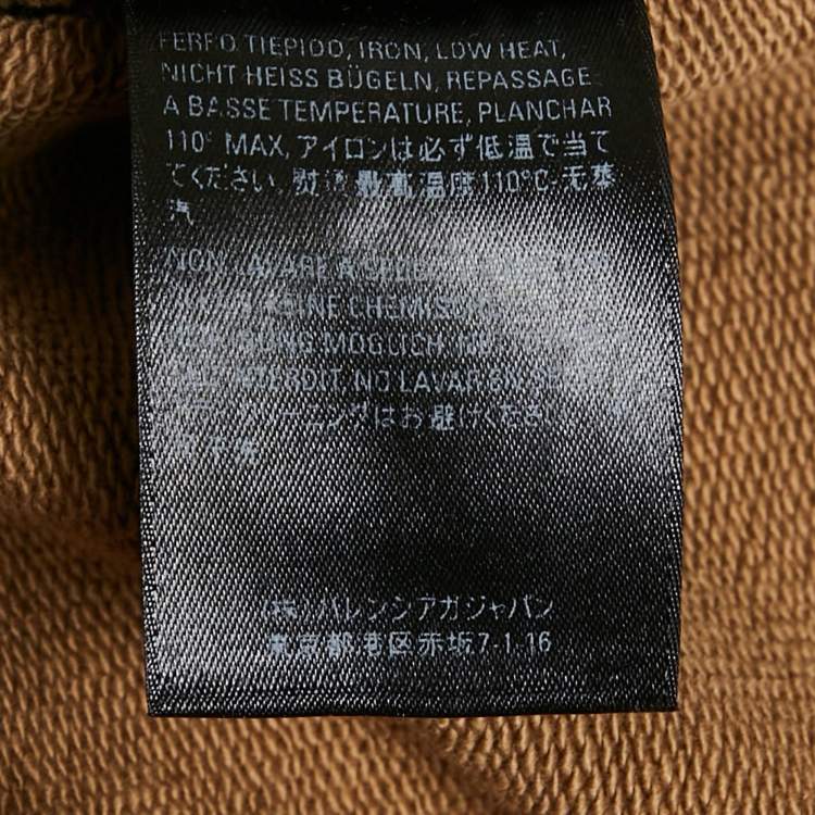 Pre Owned Balenciaga Brown  Cotton Oversized Hoodie M