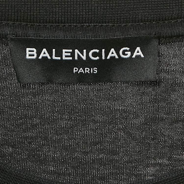 مملوكة مسبقًا Balenciaga Black Sinners Print Cotton Oversized Crewneck T-Shirt  M