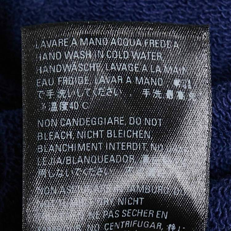 Pre Owned Balenciaga Blue Campaign Print Cotton Knit Hoodie S 