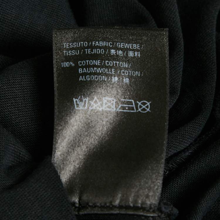 Pre Owned Balenciaga Black Logo Print Cotton Jersey Crewneck T-Shirt  XS