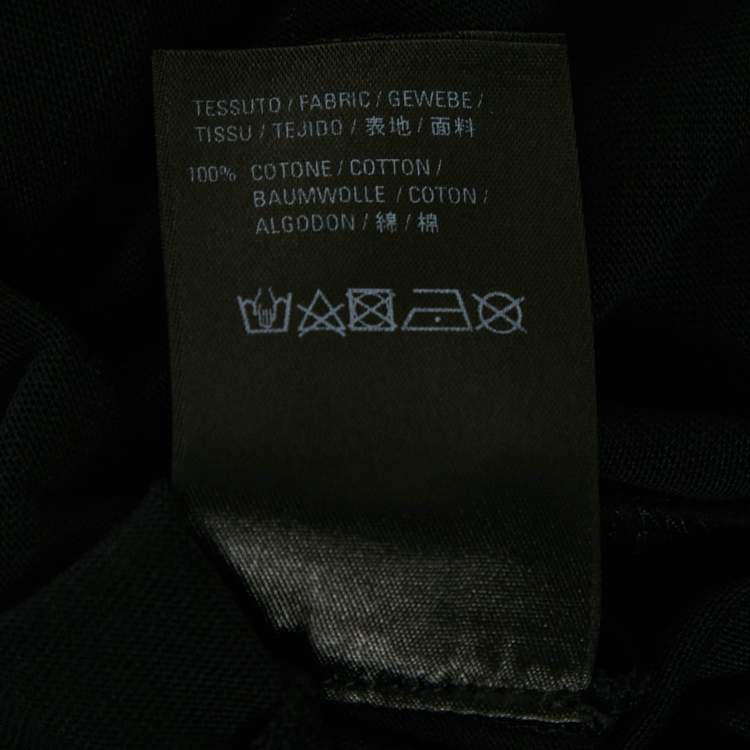 Pre Owned Balenciaga Black Logo Print Cotton Jersey Crewneck T-Shirt  XS