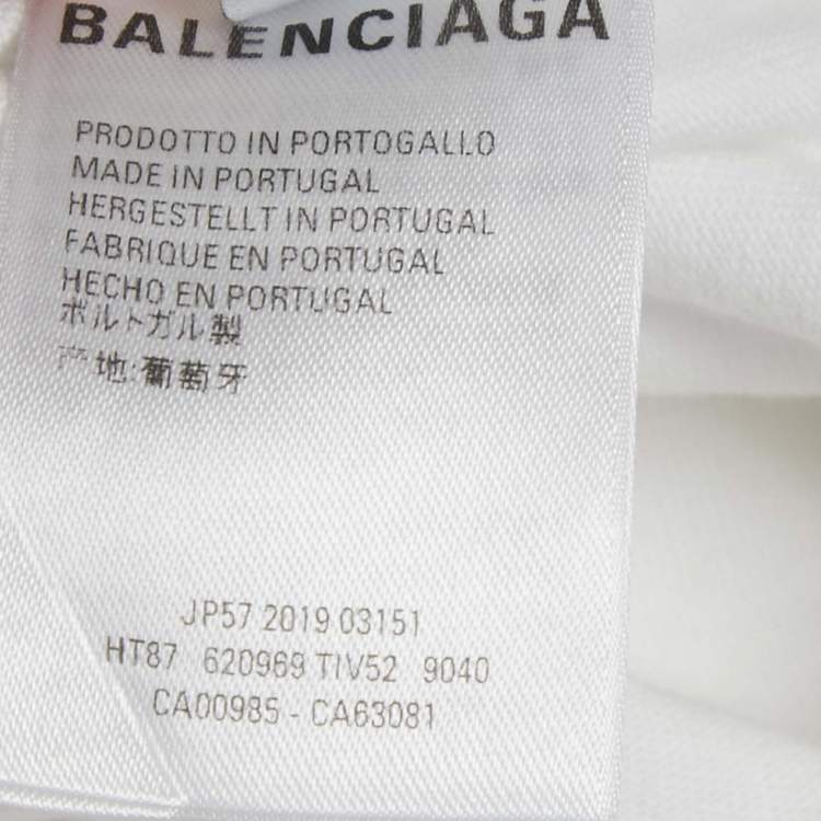 Pre Owned Balenciaga White Political Campaign Print Cotton T-Shirt  XXS